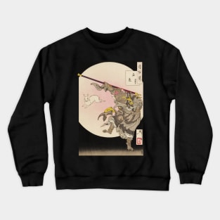 Ukiyoe Monky Songoku by Tsukioka Yoshitoshi Crewneck Sweatshirt